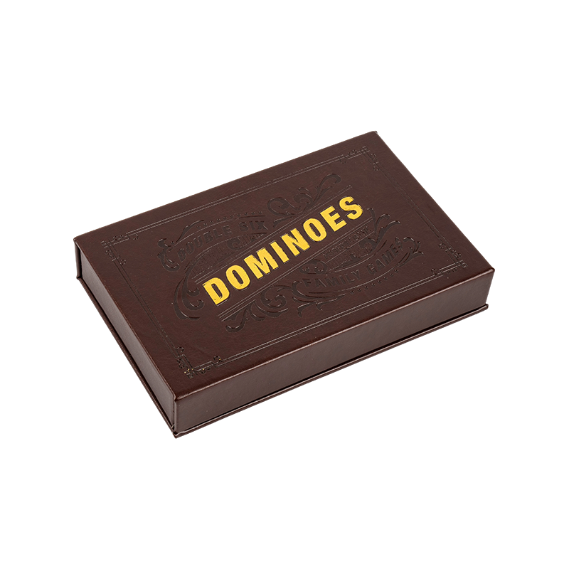 28 piraso tradisyonal na ivory dobleng anim na domino na tile sa brown paper box