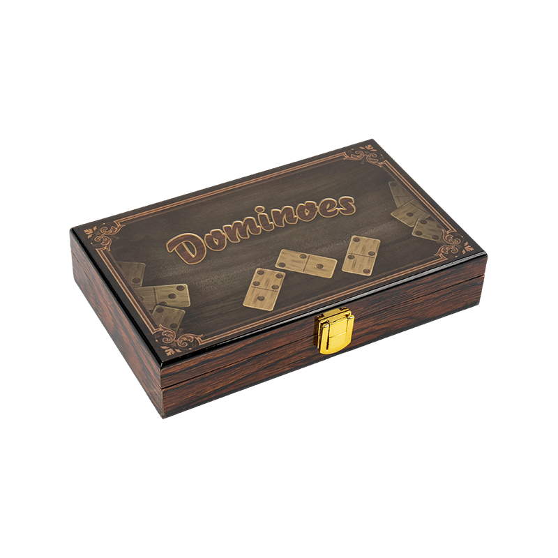 Luxury Solid Wood Box Double Anim na Domino