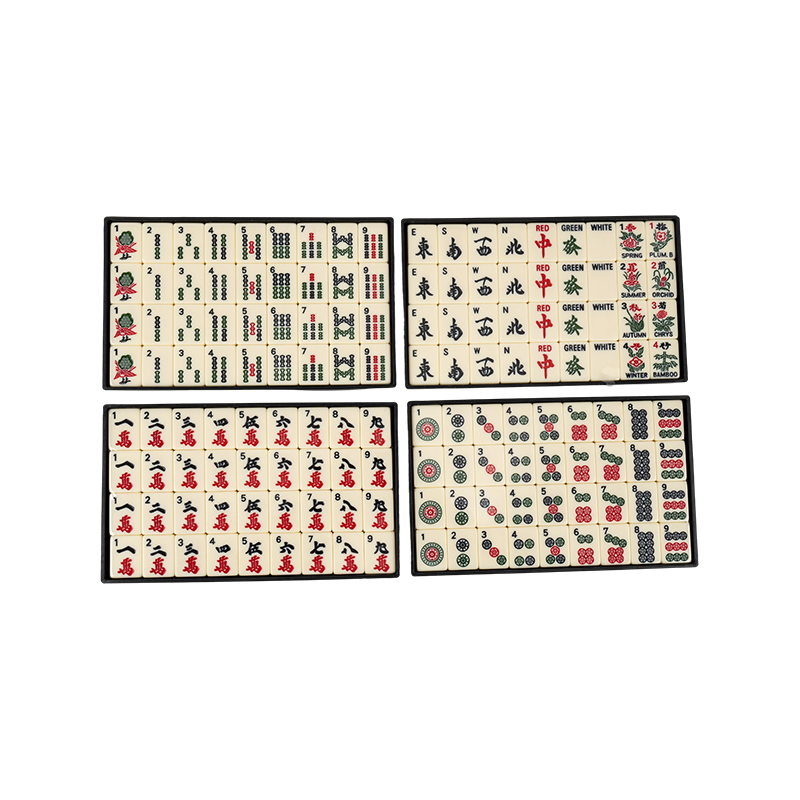 Ang estilo ng Amerikano na isang-piraso na push-card na Mahjong set