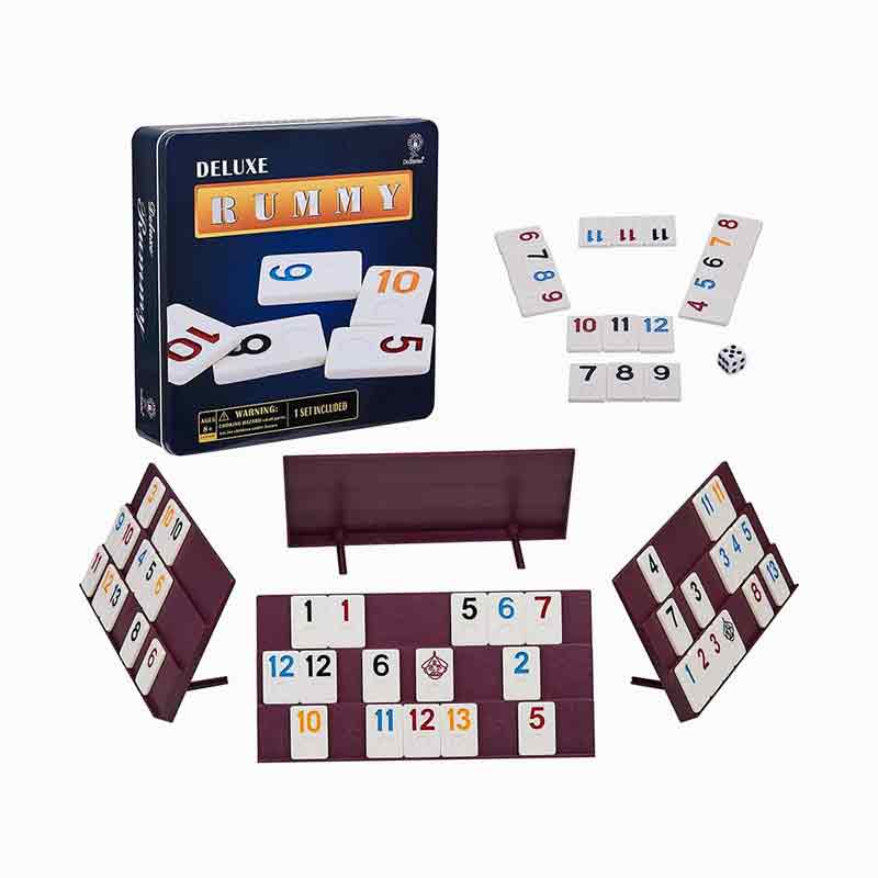 2-4 Mga Manlalaro 106 Tile Classic Digital Rummy Game na may Iron Case