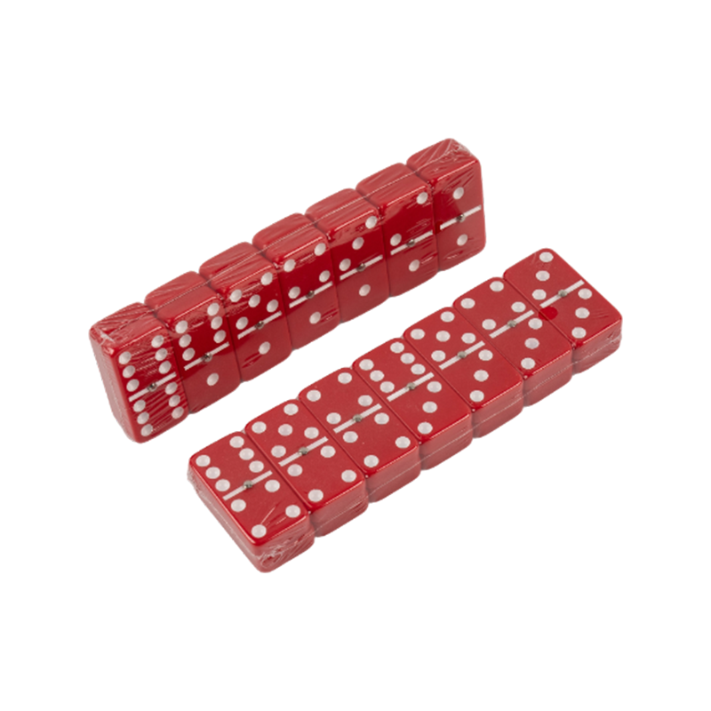 Tabletop puzzle red domino set